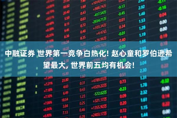 中融证券 世界第一竞争白热化! 赵心童和罗伯逊希望最大, 世界前五均有机会!